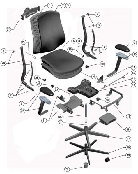 herman miller parts list.